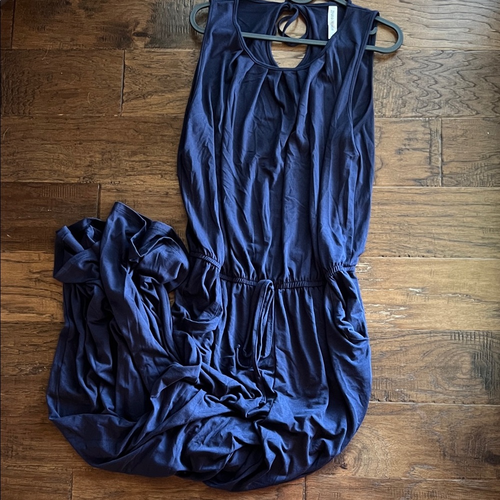 Navy Blue Sleeveless Relaxed Fit Jumpsuit